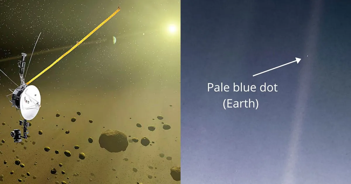 Pale-blue-dot-Earth Voyager 1