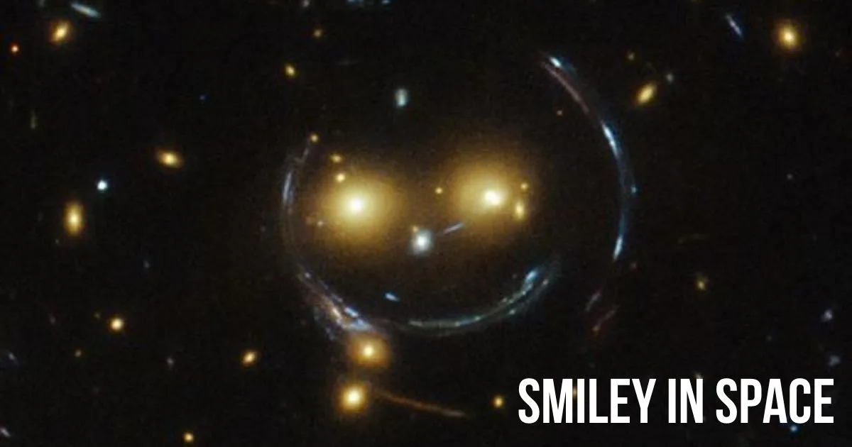 Gravitational lensing smiley